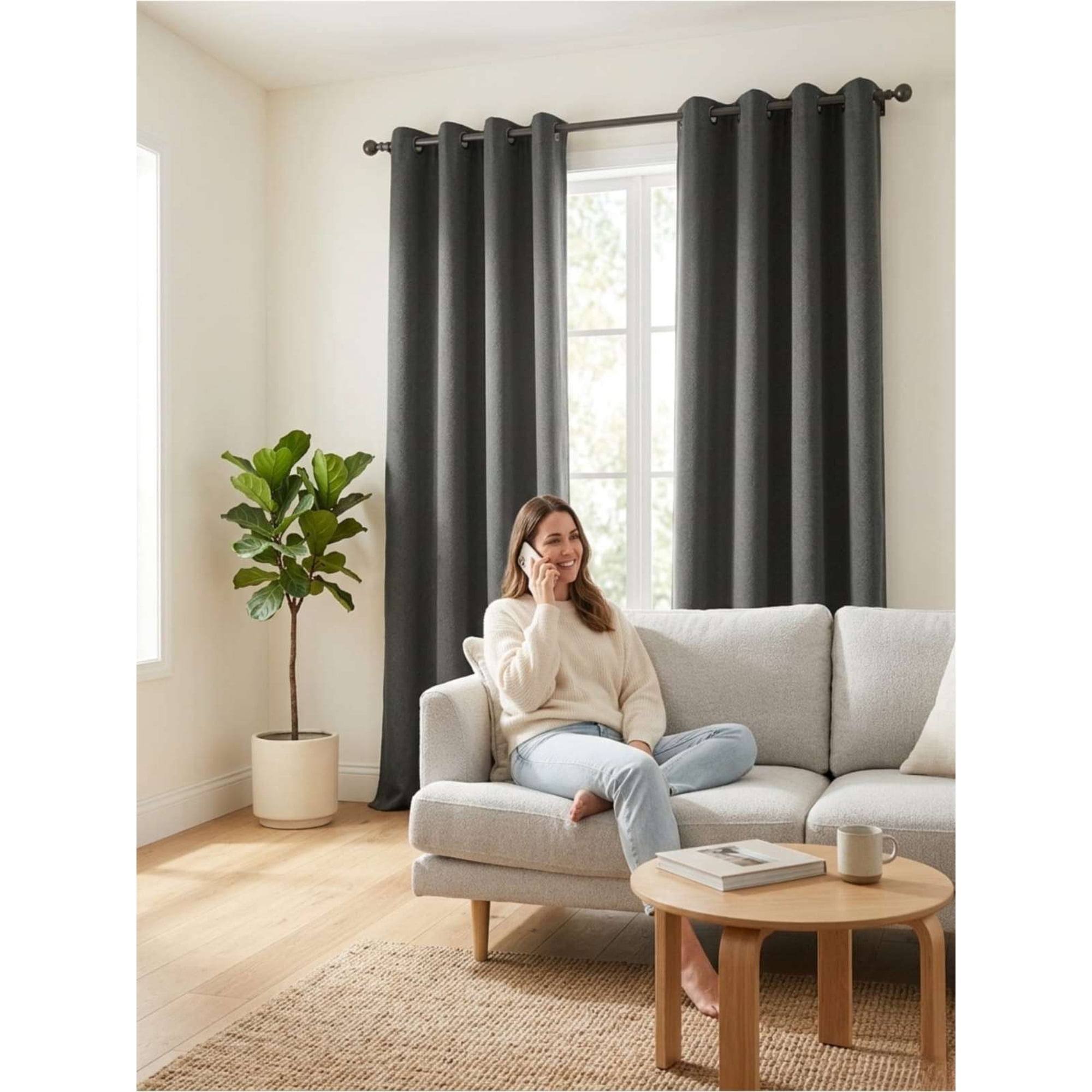 Todo Para El Hogar - Juego De Cortinas Modelo Blackout 150x220 Cm