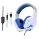 thumbnail image 2 of Auriculares Para Juegos Con Cable Montados En La Cabeza Con Micrófono Y Luz LED Blanco Azul, 2 of 5