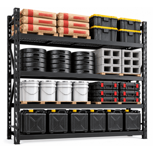Estante Metalico Anaquel 3600 kg 4 Niveles Ajustable 183x183x61 cm Rack Acero Industrial