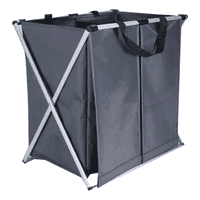 Genérico - Canasto Ropa Sucia Plegable Doble Color Gris