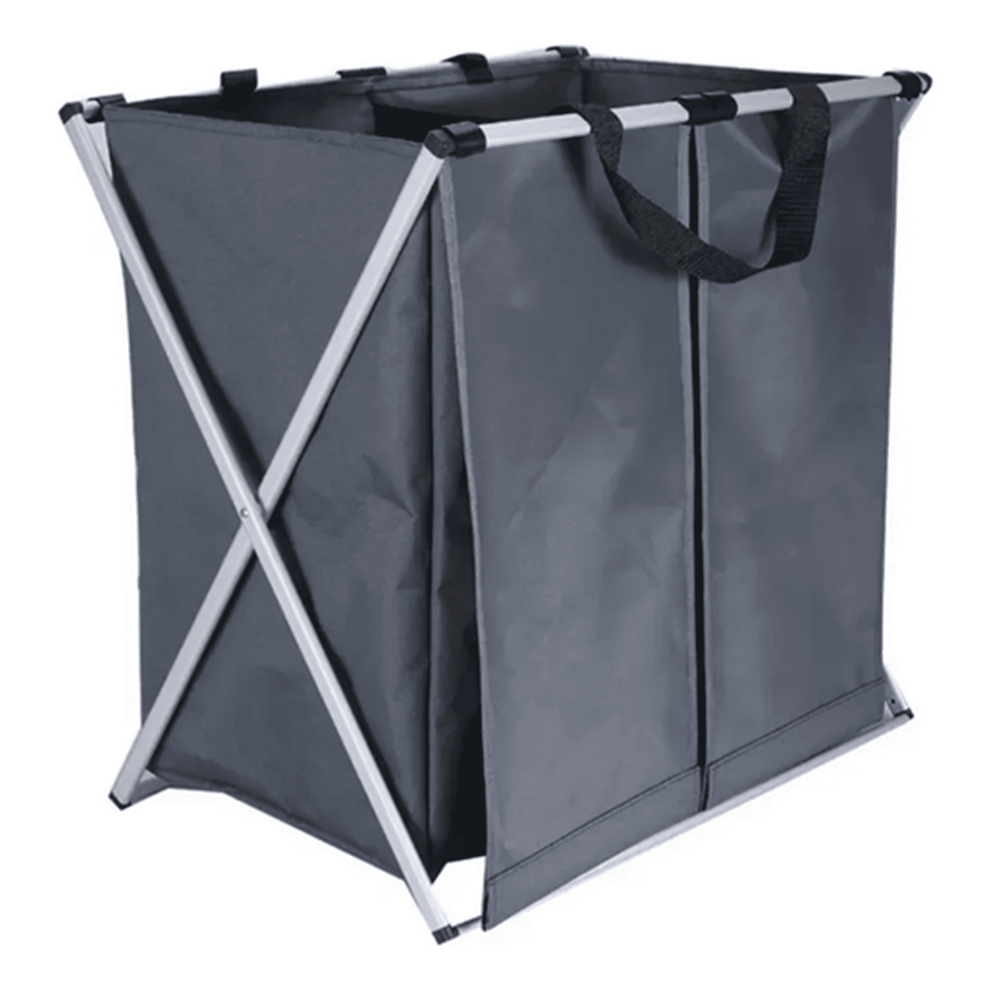 Genérico - Canasto Ropa Sucia Plegable Doble Color Gris