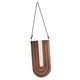 thumbnail image 1 of Jarrón Colgante De Madera Para Pared, Soporte Para Plantas, Jarrón De Tubo De Vidrio Para Interior, Ligero, Marrón, 1 of 3