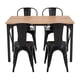 thumbnail image 2 of Juego de Comedor 4 Sillas Tolix Mesa Rectangular Industrial 120x80x75 Cm, 2 of 11