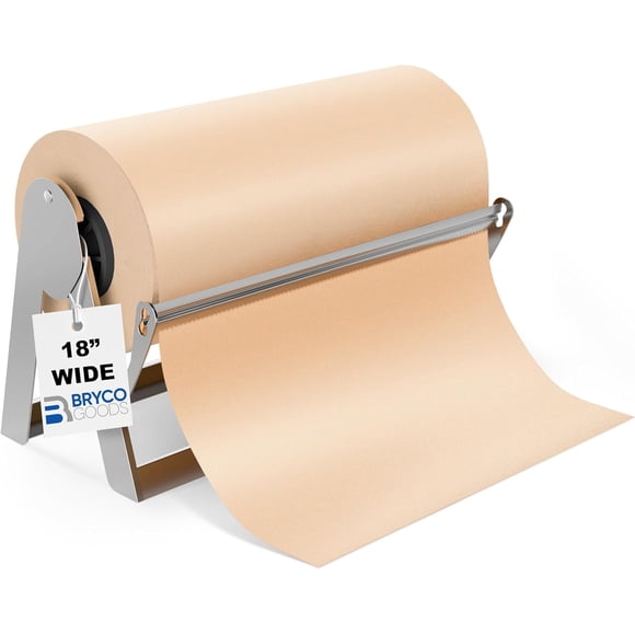 Bryco Goods Dispensador y Cortador de Rollos de Papel de Carnicero y Kraft de 18 Pulgadas