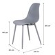 thumbnail image 2 of Silla Deco Plastico Patas Metálicas Igor 45*53*83 Gris, 2 of 8