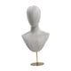 thumbnail image 5 of Modelo De Exhibición De Pelucas, Cabeza De Maniquí Moderna De Mesa Para Collares, Gorros Y Tocados, Gris Claro., 5 of 5
