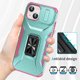 thumbnail image 4 of Funda Armada para iPhone 15 Plus con Tapa Deslizante y Soporte Magnético Giratorio Verde, 4 of 5