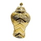thumbnail image 1 of Tarro De Almacenamiento De Florero De Cerámica De 11,8 Pulgadas De Alto Con Tapa Para Pieza Decorativa Del Hogar Dorado, 1 of 4