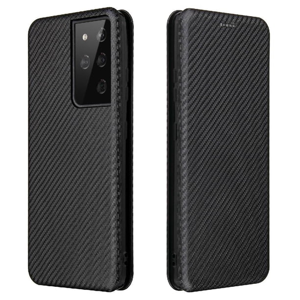 Funda Flip para FOXDOCK Samsung Galaxy S21 Ultra - Funda magnética de negocios, funda protectora delgada