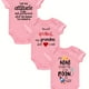 thumbnail image 1 of 3pcs Creative Rompers - Infant Toddler Personalized Letter Print Short Sleeve Jumpsuit, Perfect For Newborn Birth Gift & Photoshoot, 1 of 5