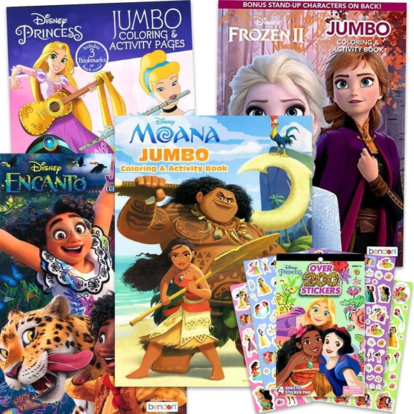 Set de actividades para colorear con la princesa Disney Encanto Moana Frozen