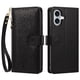 thumbnail image 2 of Funda Billetera Floral en Relieve iphone17 con Tarjetero y Cremallera Negro, 2 of 6