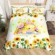 thumbnail image 2 of Cartoon Axolotl Duvet Cover Queen SizeSunflower Bedding Set Cute Animal Botanical Comforter Cover Watercolor Yellow Quilt Cover, 2 of 5