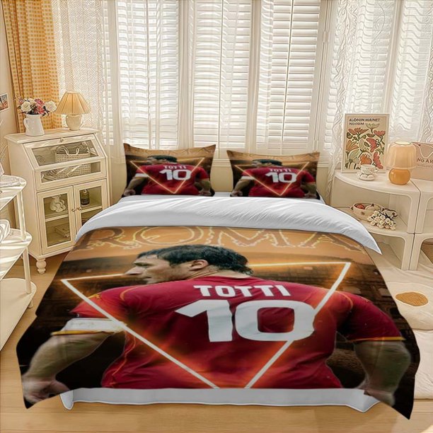 Totti Roman Legend Themed Bedding Three-Piece Set Duvet Cover Pillowcase Set