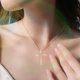thumbnail image 3 of Collar cruz OKISIL de plata de ley 925 y oro rosado, 3 of 6