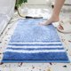 thumbnail image 1 of Xiao Hua Tapete de Piso a Rayas Antideslizante para Baño, Azul coral, Esponjoso y Suave, Lavable a Máquina, Fuerte Absorción de Agua 24 inches x 16 inches, 1 Pieza, 1 of 4