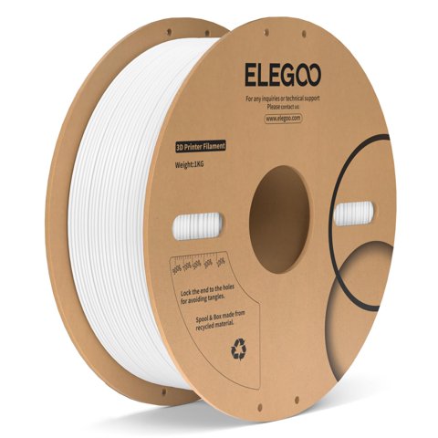 Filamento Para Impresora 3D Elegoo Pc, 1,75 Mm, Blanco, 1 Kg