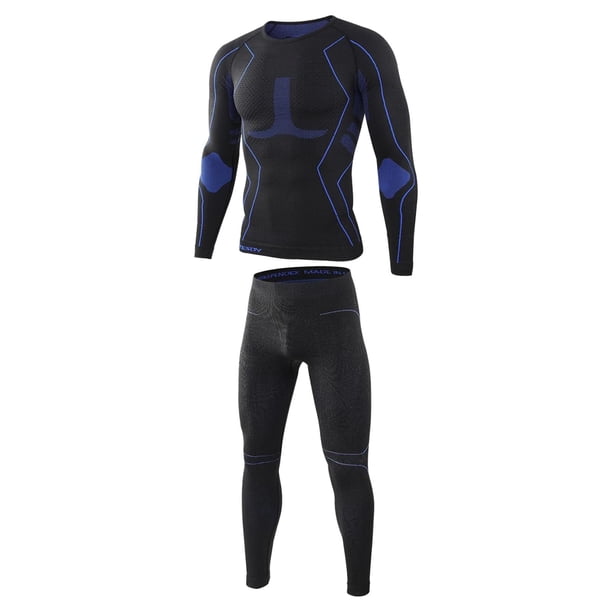 Ropa interior térmica de invierno para hombre, mallas , pantalones para el sudor, ropa de para proteger para senderismo, montañismo, entrenamiento, esq XXL negro