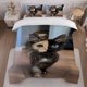 thumbnail image 1 of Bicolor Face Kitten Themed Bedding Set Duvet Cover and Pillowcase Set Soft and Comfortable for All Seasons, 1 of 5