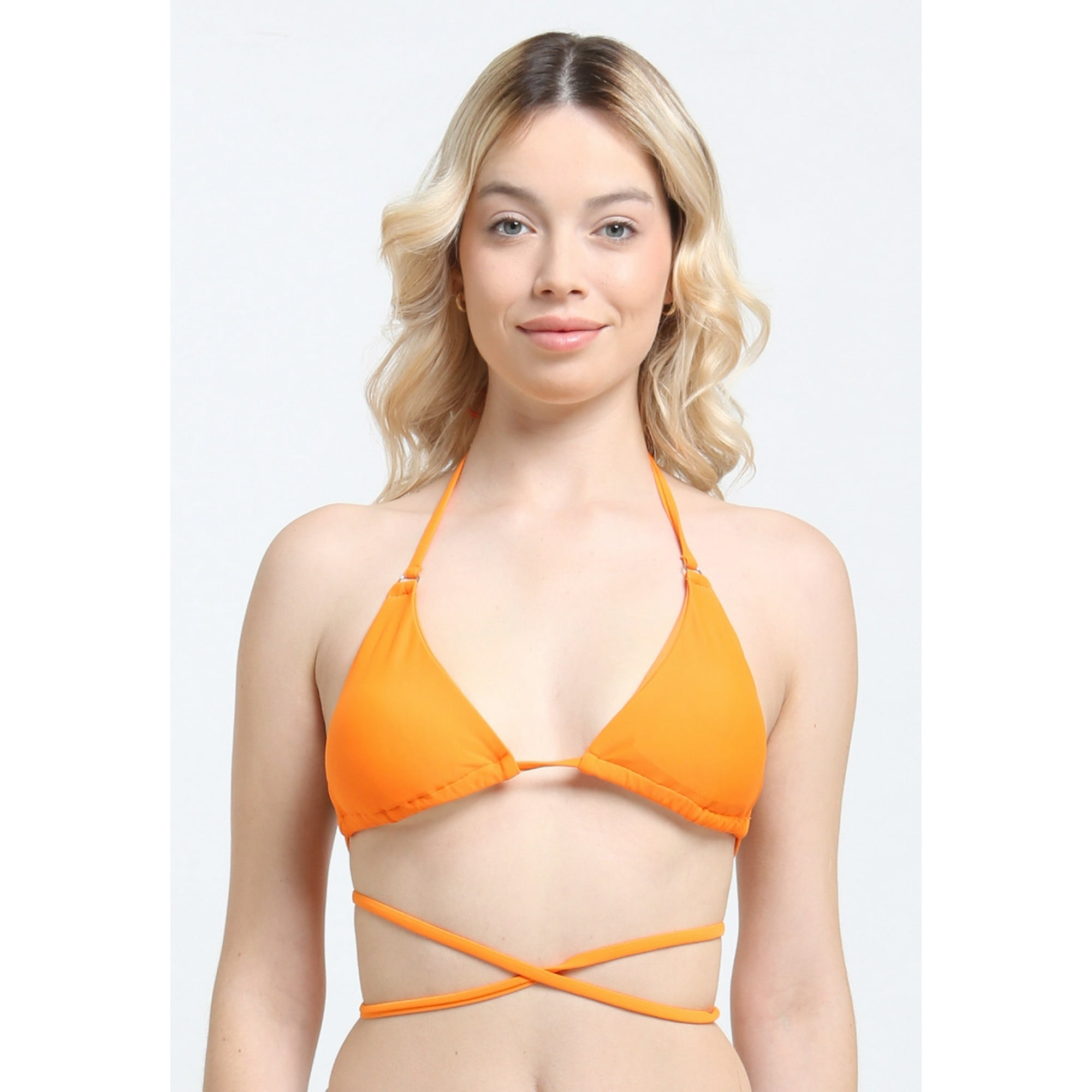 Samia - Bikini Triangulo Amarras Naranja S