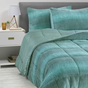 Zahr - Plumon Coral Estampado Doble Verde