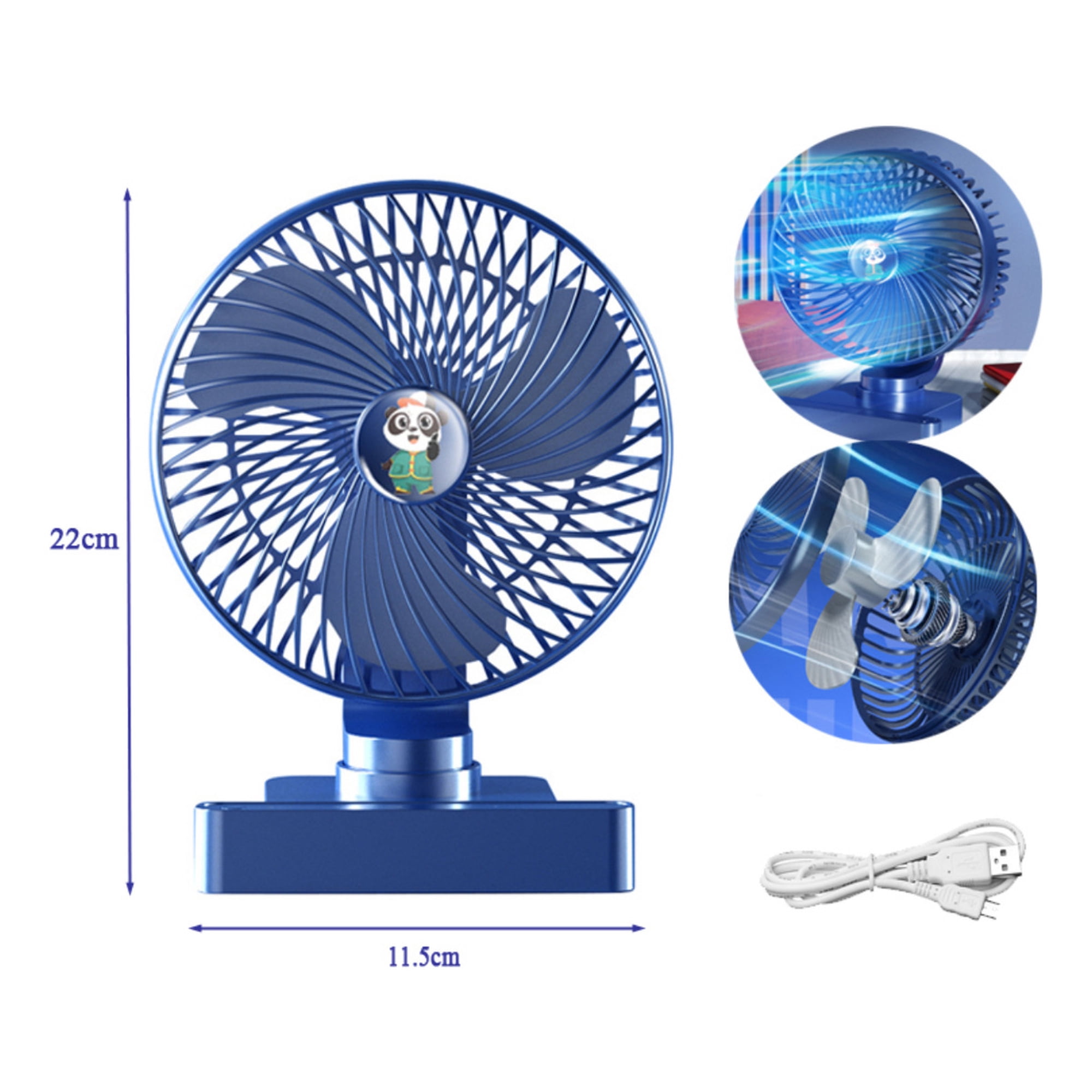Genérica - Ventilador Usb De Enchufe Directo 180° Gira Generica 6002625