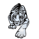 thumbnail image 1 of Cuadro Tigre Decorativo MDF Negro Blanco 58x35, 1 of 2