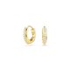 thumbnail image 1 of Pendiente de aro Swarovski tono dorado 1,3 × 0,3 cm, 1 of 6