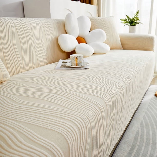 Xiao Hua 1 funda protectora para muebles de color beige - Funda para sofá súper elástica para 2 personas, una funda universal para sofá con tecnología elástica, adecuada para familias con mascotas.