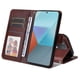 thumbnail image 4 of Funda Billetera para Xiaomi Redmi Note 13 Pro 5G con Porta Tarjetas y Soporte Ajustable Marrón, 4 of 5
