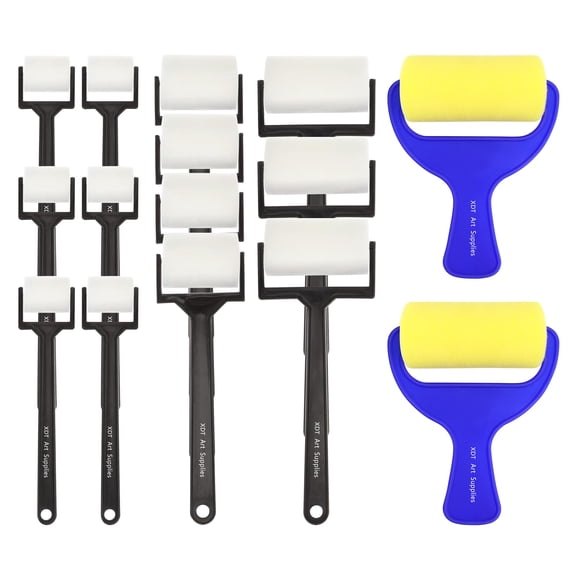 Rodillos de esponja XDT Art Supplies – Pack de 15 unidades lavables