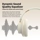 thumbnail image 4 of Auriculares KUUCAT H9 inalámbricos plegables Bluetooth en blanco roto, 4 of 9