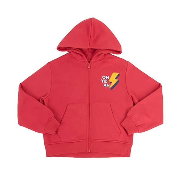 Poleron Niño Kids Zipper Rojo Corona