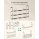 thumbnail image 3 of Zapatero SONGMICS, almacenamiento metálico de 10 niveles, 44 a 55 pares, negro, 3 of 8