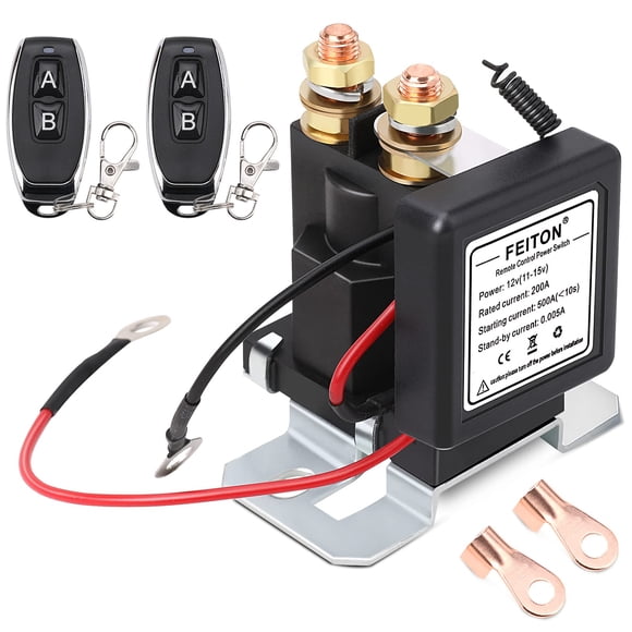 Interruptor de desconexión de batería FEITON 12V 200A Control remoto inalámbrico