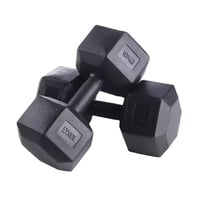 Mancuerna Hexagonal 10Kg Par Set X2 Pesas Pvc 20Kg Overfit
