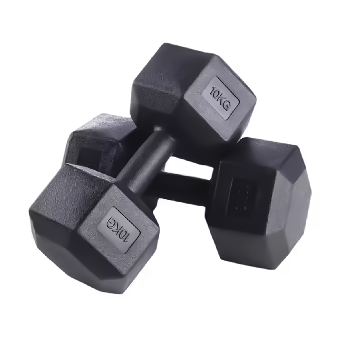 Mancuerna Hexagonal 10Kg Par Set X2 Pesas Pvc 20Kg Overfit