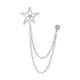 thumbnail image 5 of Broche De Estrella Para Cuello De Traje Para Hombre, Pin De Solapa, Insignia Duradera, Cadena Con Borlas, Accesorio Argent, 5 of 5