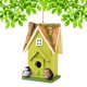 thumbnail image 1 of Casa para Pájaros MEKKAPRO Rústica de Madera para Exterior 24.9x16x11.9 cm, 1 of 8