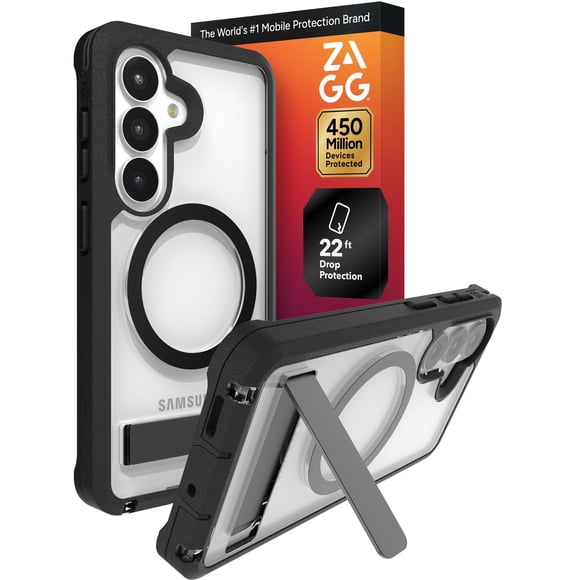 Funda ZAGG Rainier Snap para Samsung Galaxy S26 con soporte, color negro