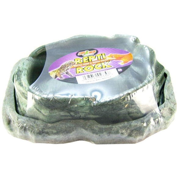 Combo de comida y agua Zoo Med Reptile Rock Medium