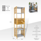 thumbnail image 5 of Estante De Madera 6 Niveles Organizador Cocina/ Baño Repisa Marrón Claro, 5 of 5