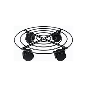 Genérico - 2 Soportes Base Para Maceta De Metal Con Ruedas