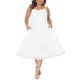 thumbnail image 1 of Vestido de boda de Pascua para mujeres de talla grande Agnes Orinda, vestido de encaje floral con tirantes en los hombros, 1 of 7