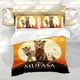 thumbnail image 5 of Mufasa Conjunto de sábanas temático, trío de piezas, cómodo y amigable con la piel, diseño único, regalo de decoración para el hogar para familiares, amigos y fans, 90 cm * 190 cm, 5 of 6