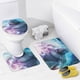 thumbnail image 4 of Space Ghost-theme 4-Piece Shower Curtain Set with Rugs, Waterproof Bathroom Decor Set Includes Bath Mat, U-Shaped Rug, Toilet Lid Cover and Curtain with Hooks, 4 of 6