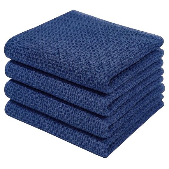 Toalla Homaxy de algodón 4 unidades 33×71 cm azul marino