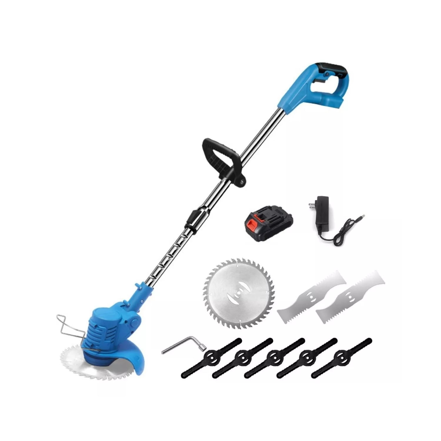 Importclick - Podadora Cortadora Orilladora Inalámbrica Pasto Eléctrica 5 Cuchillas