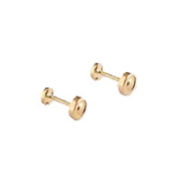 Genérico - Tornillo A Presión De Oro Para Aros Abridores, 1 Unidad, 14K, Color Oro