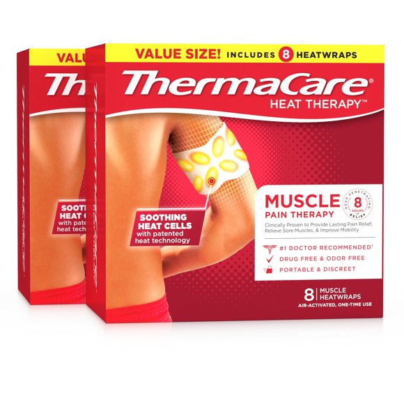 Almohadillas térmicas ThermaCare Portable Muscle Therapy, 8 unidades